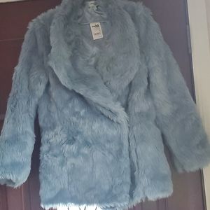 🌨Faux Fur Sky Blue Collar Winter Coat